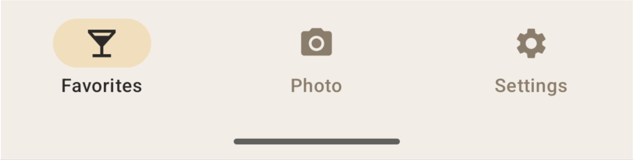 The refined CocktailSnap navigation bar with labels